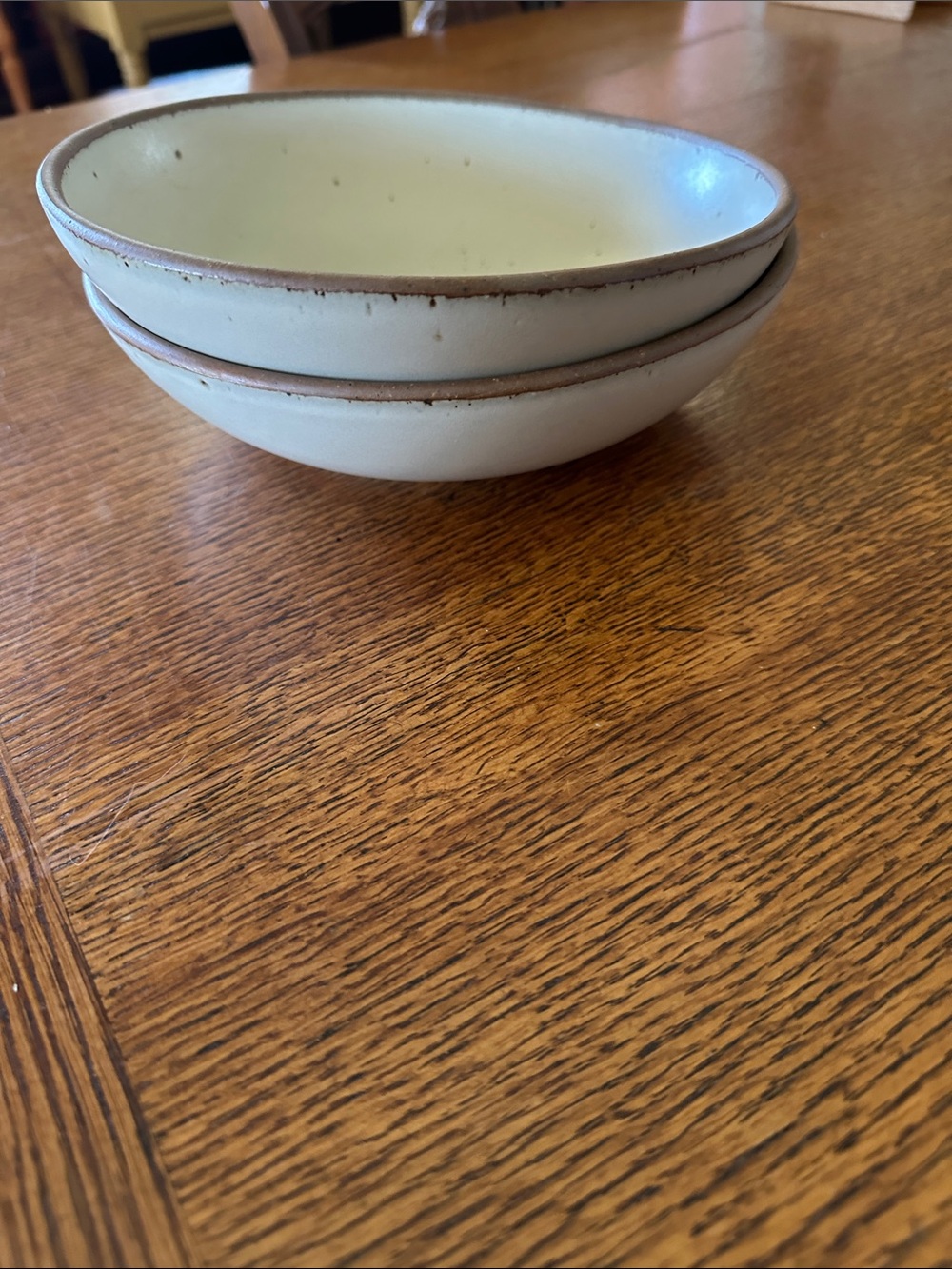 East Fork every day bowl- panna cotta with Brown Rim - Picture 3 of 3